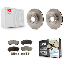 Front Disc Brake Rotors And Ceramic Pads Kit For Mitsubishi Endeavor