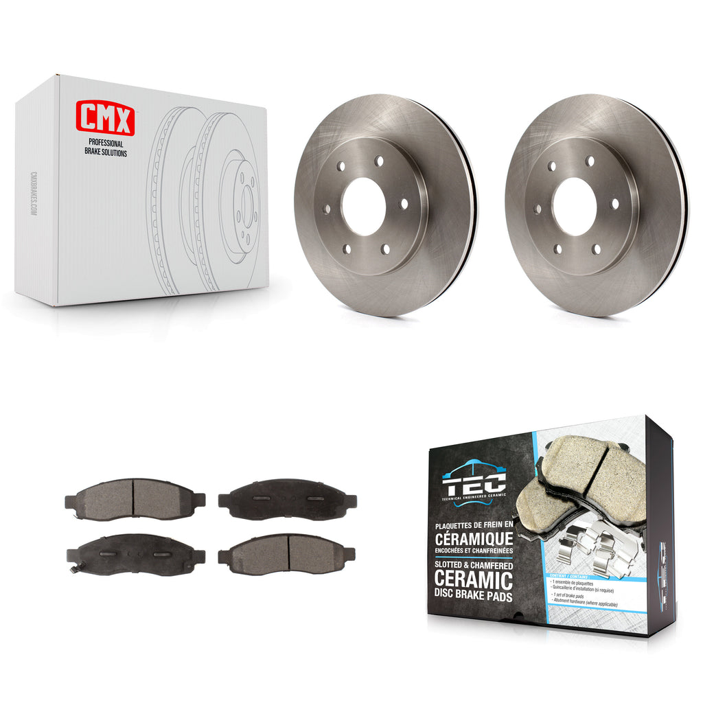 Front Brake Rotors & Ceramic Pad Kit For Nissan Titan Pathfinder Armada INFINITI