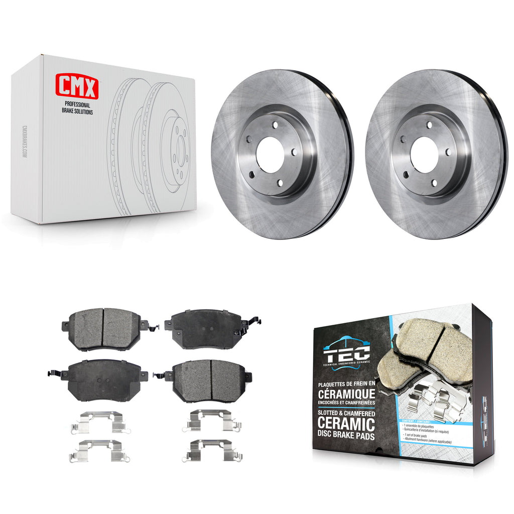 Front Brake Rotors Ceramic Pad Kit For Nissan Altima Murano Maxima Infiniti FX35