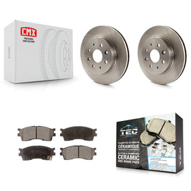 [Front] 2003-2005 Kia Rio Premium OE Brake Rotors & Ceramic Pads Kit For Max Braking