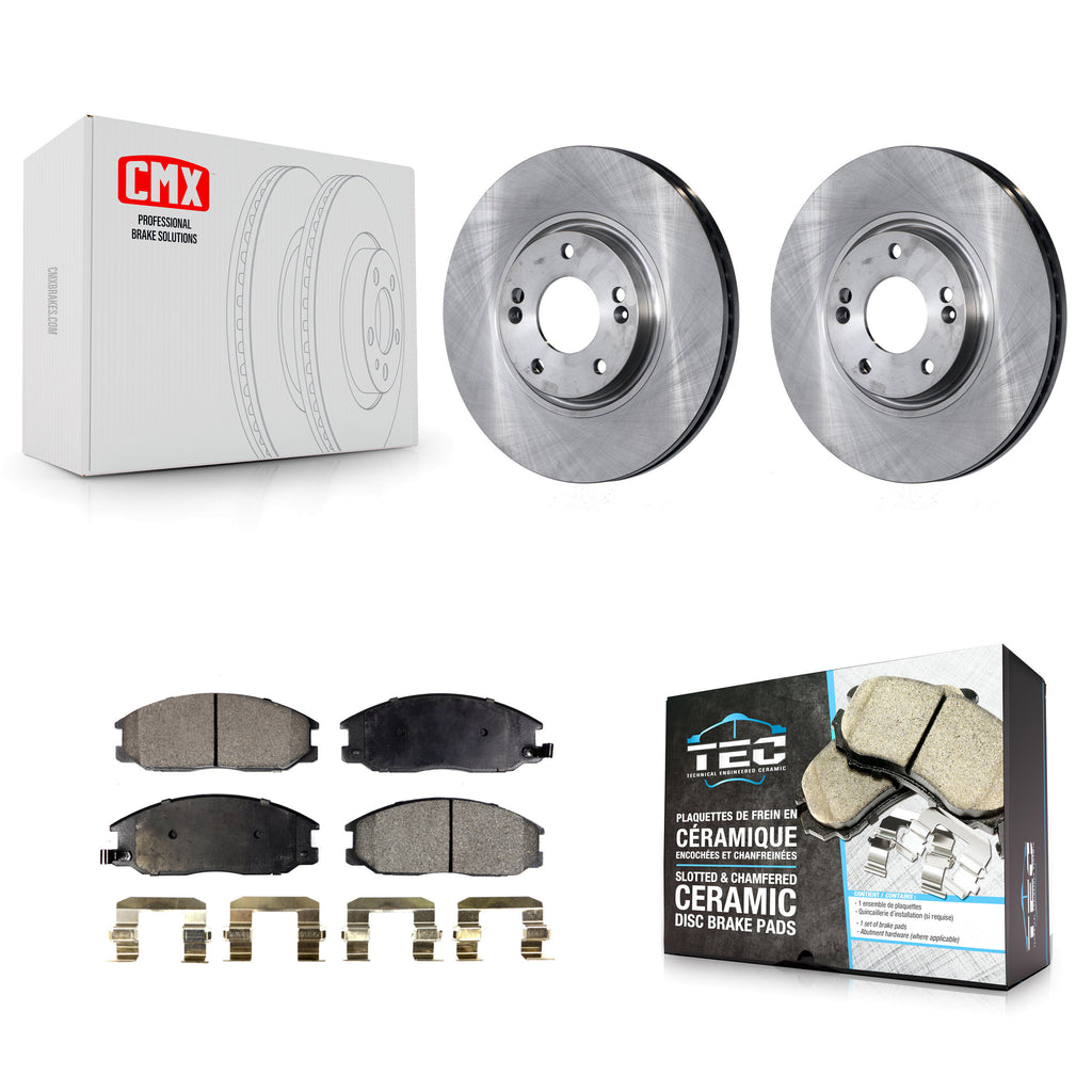 Front Disc Brake Rotors And Ceramic Pads Kit For Kia Amanti Hyundai XG350