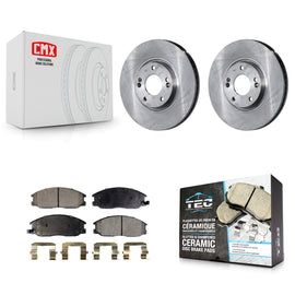 Front Disc Brake Rotors And Ceramic Pads Kit For Kia Amanti Hyundai XG350