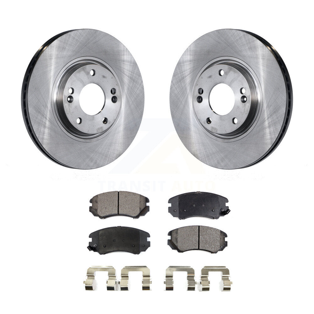 Front Disc Brake Rotors And Ceramic Pads Kit For Hyundai Azera Kia Amanti