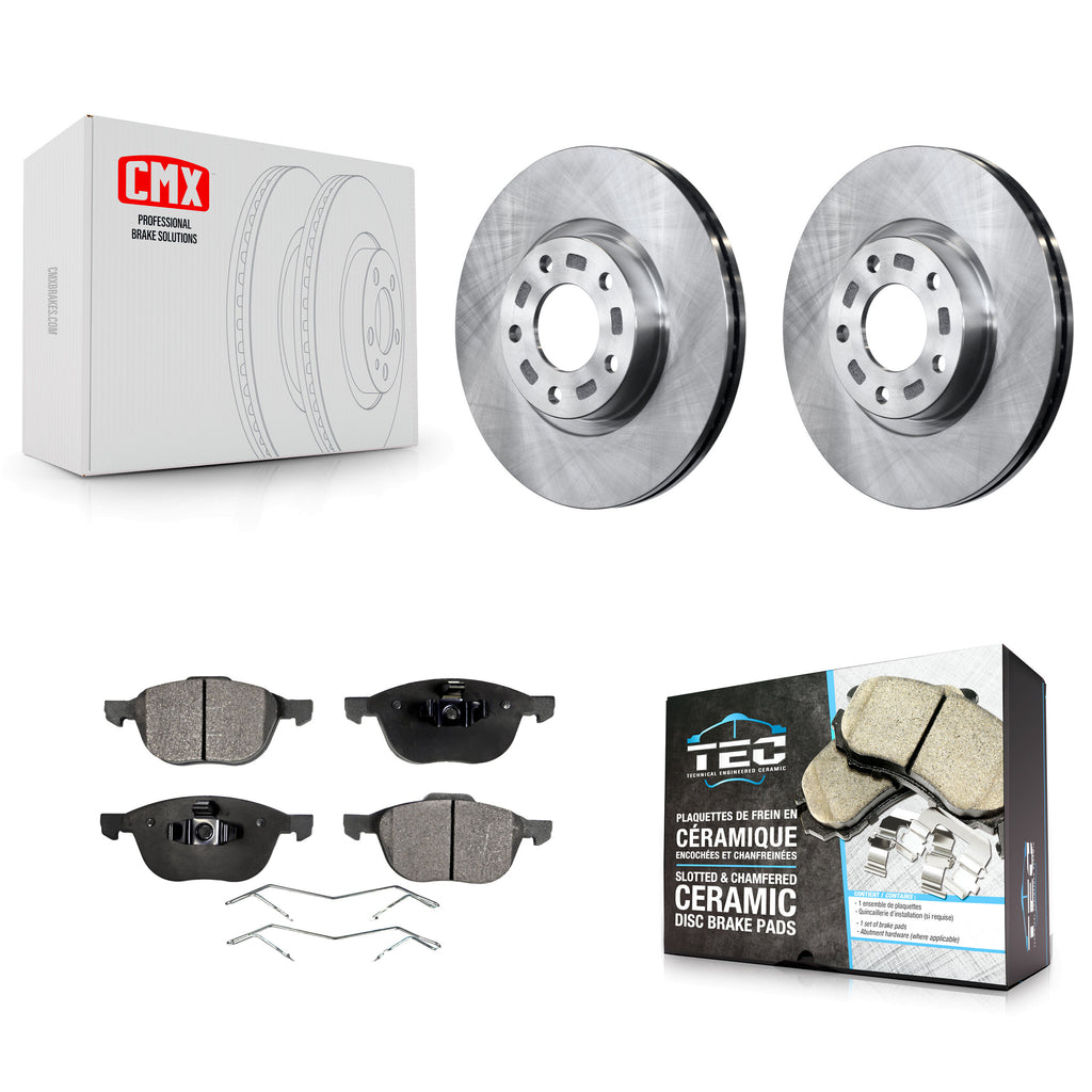 Front Disc Brake Rotors And Ceramic Pads Kit For Mazda 3 5 Sport