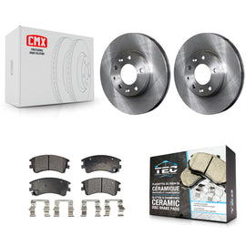 [Front] 2003-2005 Mazda 6 Premium OE Brake Rotors & Ceramic Pads Kit For Max Braking