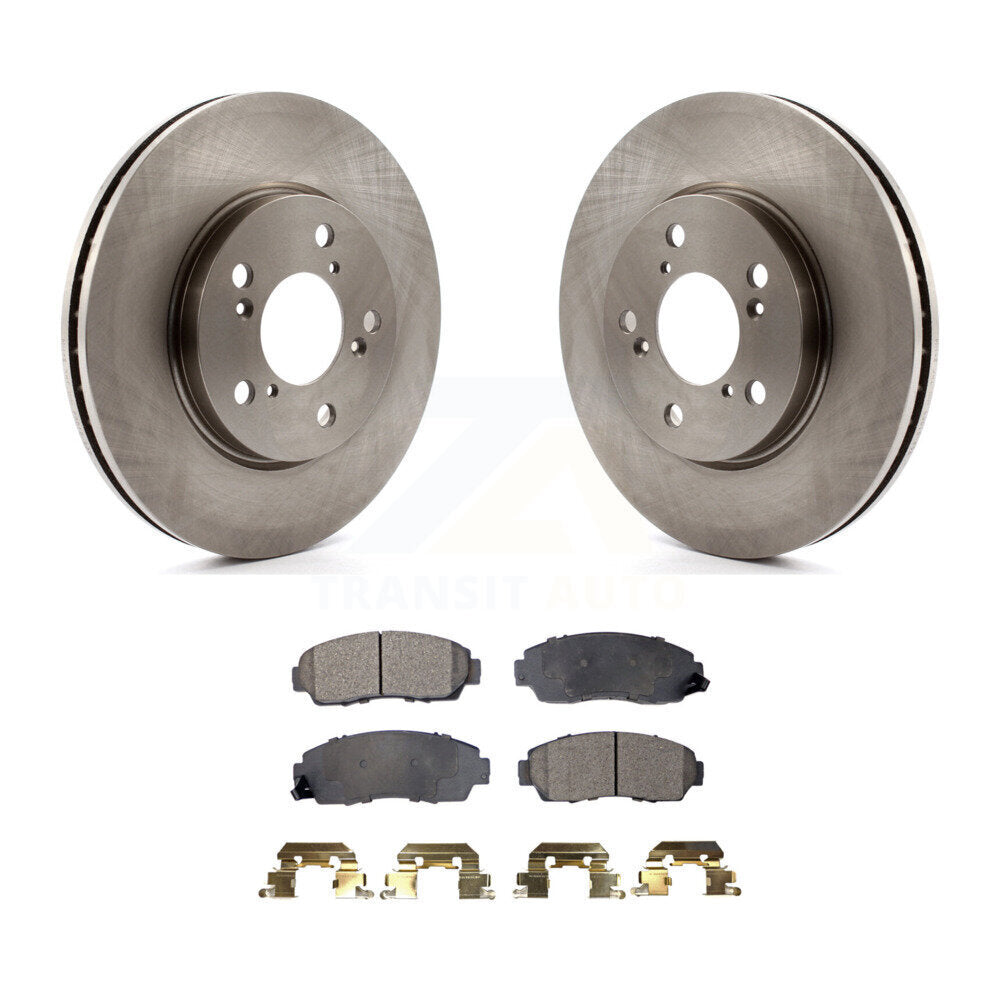 Front Disc Brake Rotors And Ceramic Pads Kit For 2005-2010 Honda Odyssey