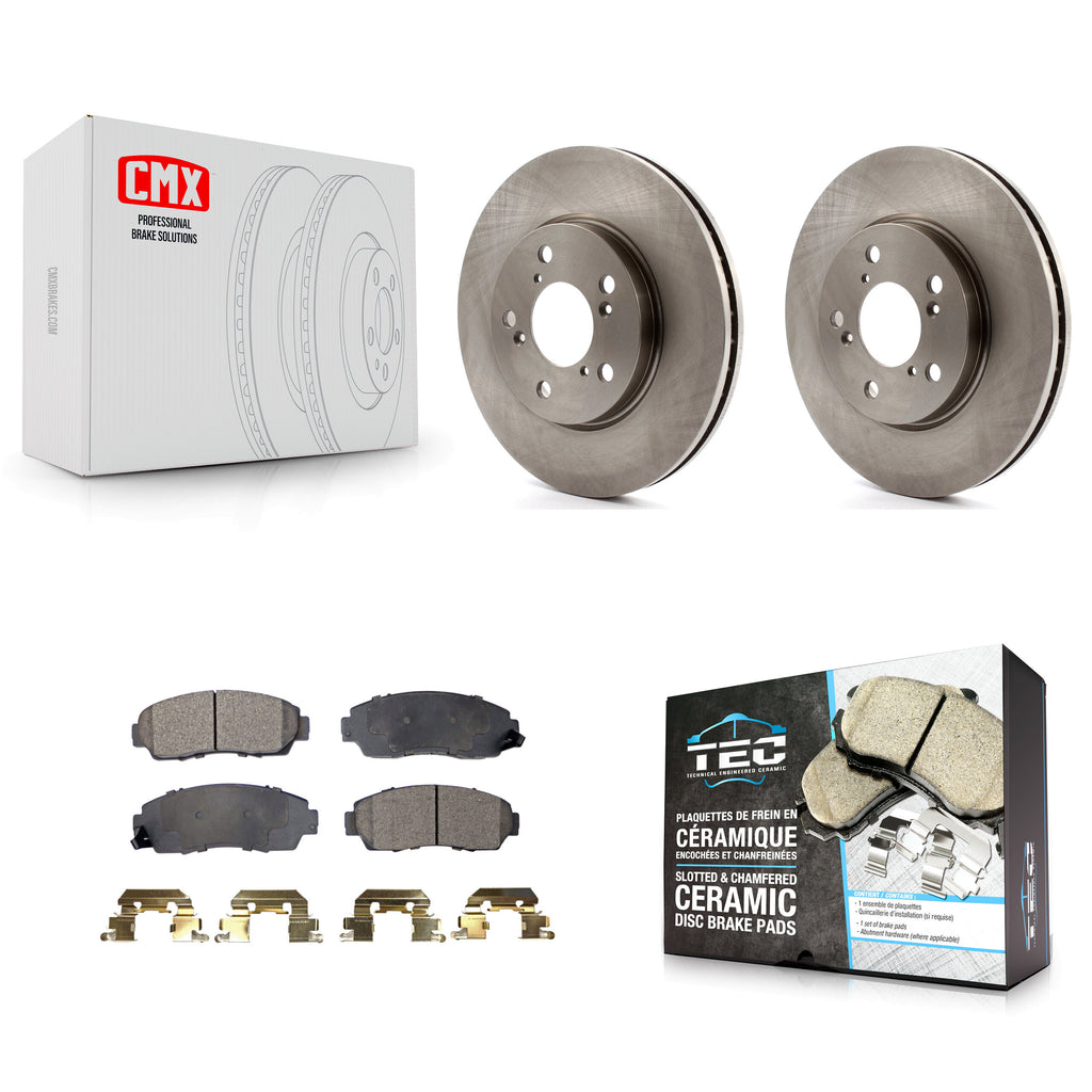 [Front] 2005-2010 Honda Odyssey Premium OE Brake Rotors & Ceramic Pads Kit For Max Braking