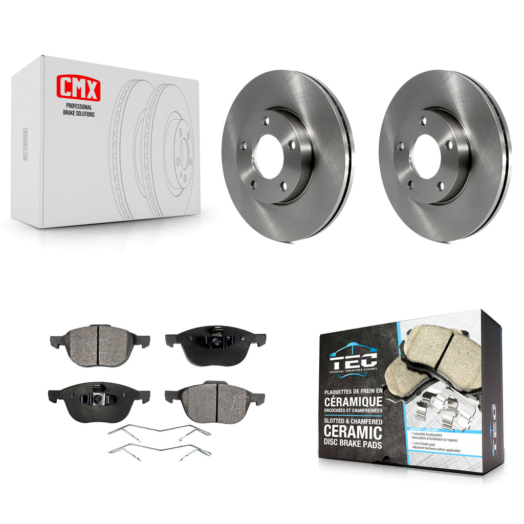 Front Disc Brake Rotors And Ceramic Pads Kit For Mazda 3 Sport