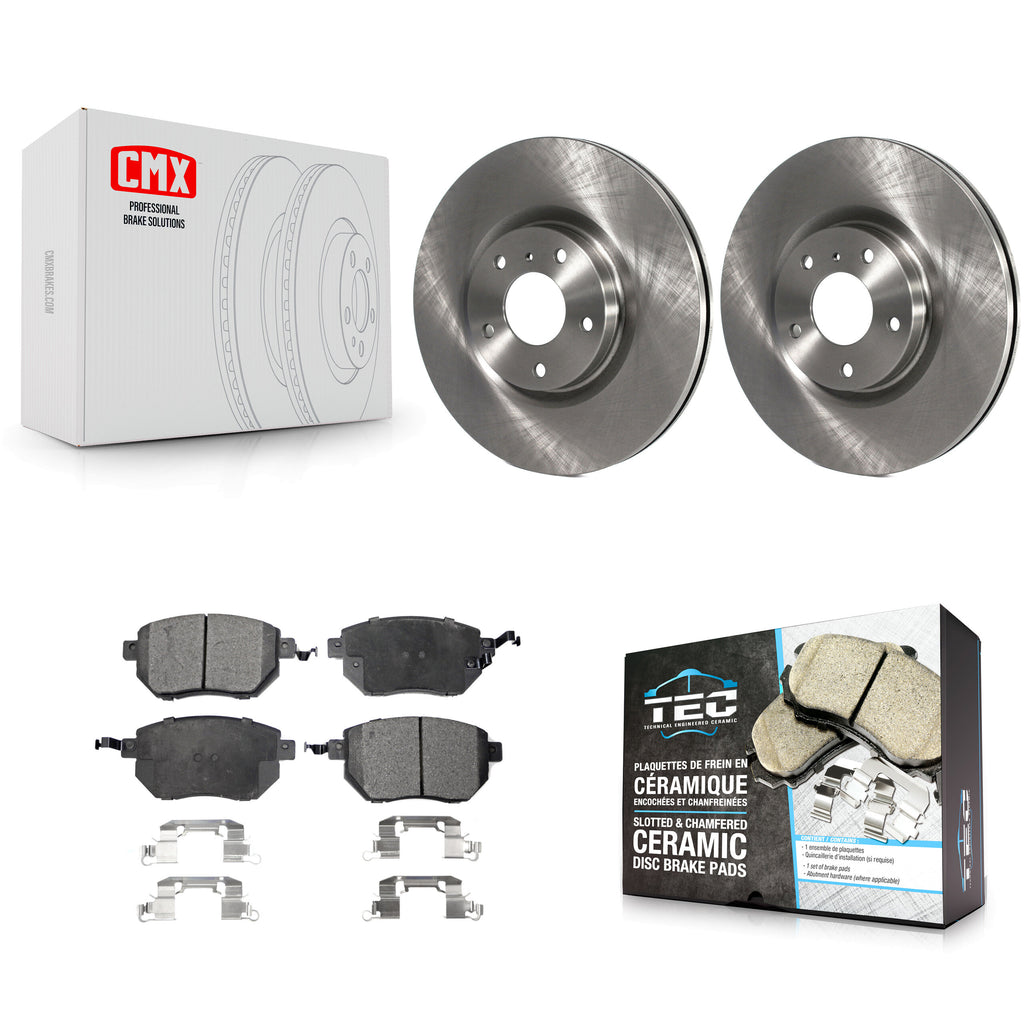 Front Disc Brake Rotors And Ceramic Pads Kit For Nissan Murano Altima Maxima