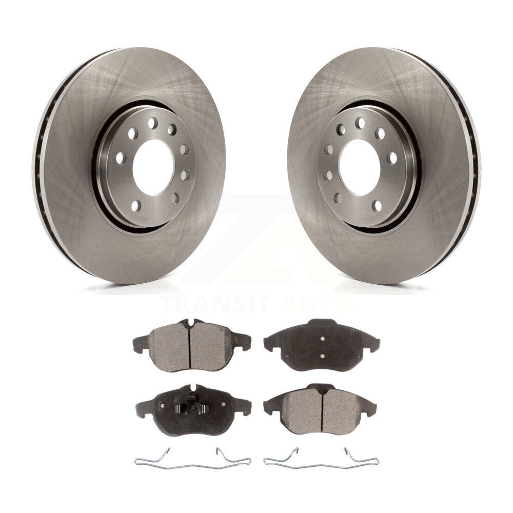 Front Disc Brake Rotors & Ceramic Pad Kit For Saab 9-3 With 302mm Diameter Rotor