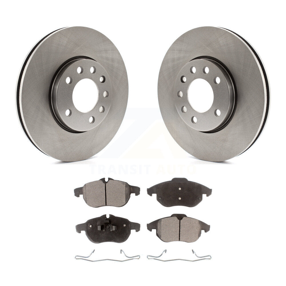 Front Disc Brake Rotors & Ceramic Pad Kit For Saab 9-3 With 285mm Diameter Rotor