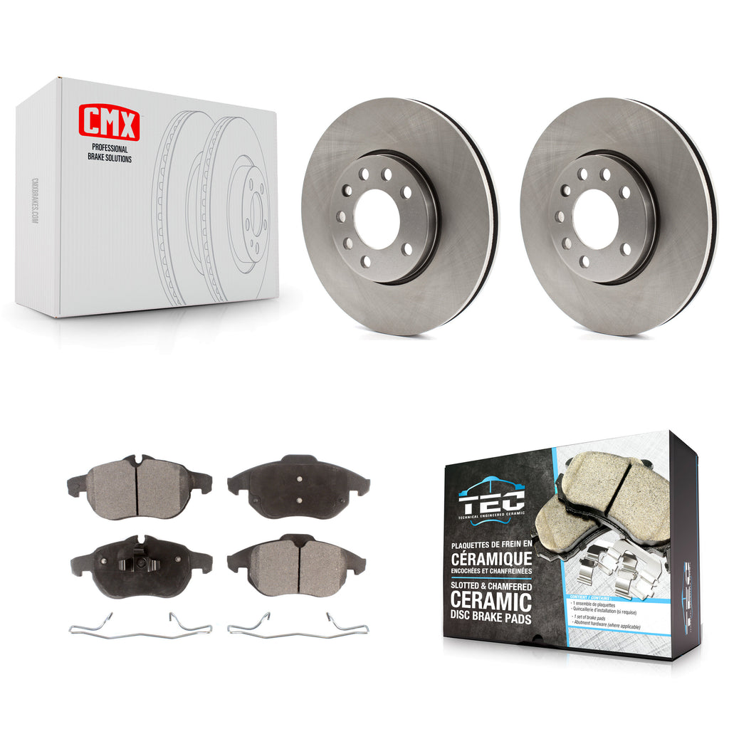 Front Disc Brake Rotors & Ceramic Pad Kit For Saab 9-3 With 285mm Diameter Rotor