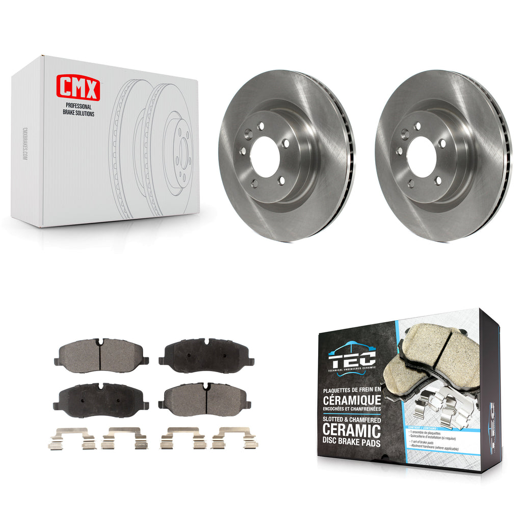 Front Disc Brake Rotors And Ceramic Pads Kit For Land Rover Range Sport LR3