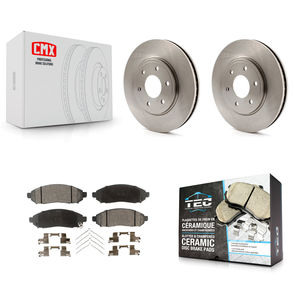 Front Disc Brake Rotor & Ceramic Pad Kit For Nissan Frontier Suzuki Equator 2.5L
