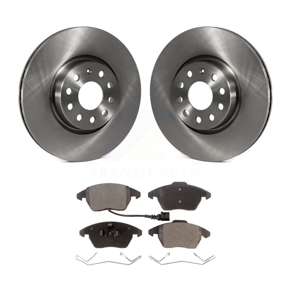 Front Brake Rotors Ceramic Pad Kit For Volkswagen Jetta Beetle CC Passat GTI Eos