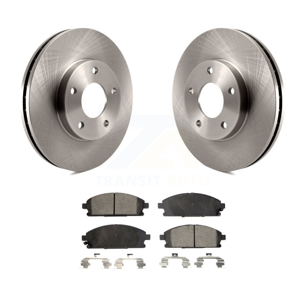 Front Disc Brake Rotors And Ceramic Pads Kit For 2004-2006 Nissan X-Trail