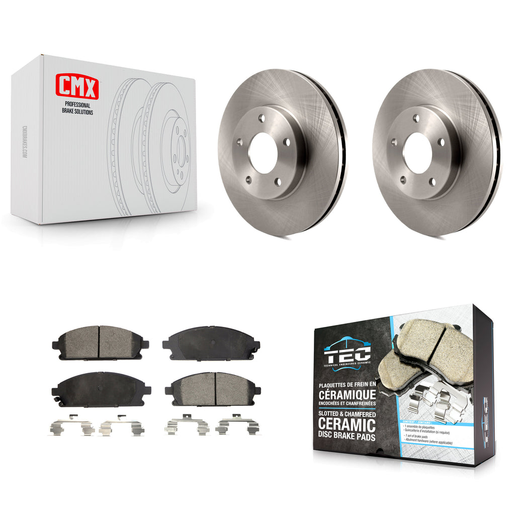 [Front] 2004-2006 Nissan X-Trail Premium OE Brake Rotors & Ceramic Pads Kit For Max Braking