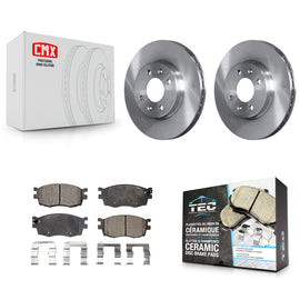 Front Disc Brake Rotors And Ceramic Pads Kit For Hyundai Accent Kia Rio Rio5