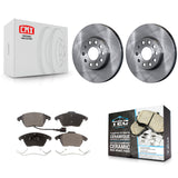 Front Brake Rotor Ceramic Pad Kit For Volkswagen Jetta Beetle Golf Rabbit Eos A3