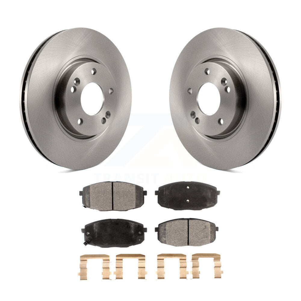 Front Disc Brake Rotors And Ceramic Pads Kit For Kia Forte Koup Forte5