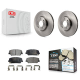 Front Disc Brake Rotors And Ceramic Pads Kit For Hyundai Veloster Kia Forte Koup