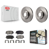[Front] 2014-2017 Kia Rondo Premium OE Brake Rotors & Ceramic Pads Kit For Max Braking