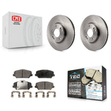 Front Disc Brake Rotors And Ceramic Pads Kit For Kia Forte Forte5 Koup