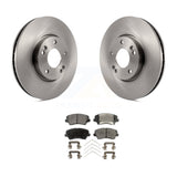 Front Disc Brake Rotors And Ceramic Pads Kit For Hyundai Veloster Kia Forte Koup