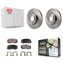 [Front] 2006-2010 Hyundai Sonata 3.3L Premium OE Brake Rotors & Ceramic Pads Kit For Max Braking
