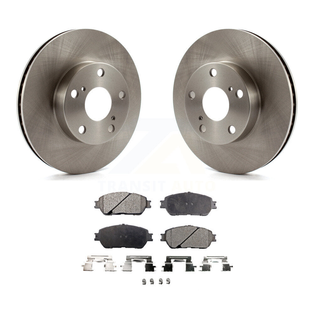 Front Brake Rotors Ceramic Pad Kit For 2005-2015 Toyota Tacoma With 5 Lug Wheels