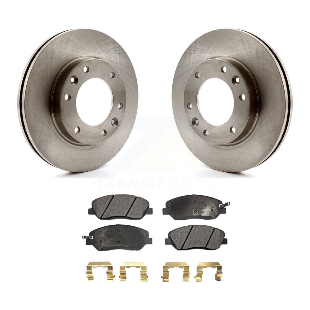 Front Disc Brake Rotors And Ceramic Pads Kit For Kia Sedona Hyundai Entourage