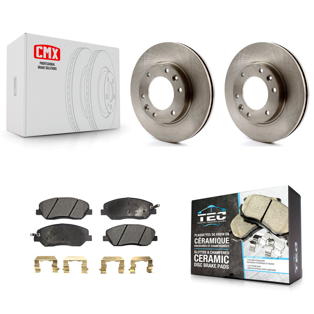 Front Disc Brake Rotors And Ceramic Pads Kit For Kia Sedona Hyundai Entourage