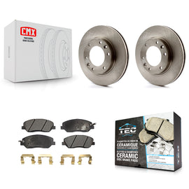 Front Disc Brake Rotors And Ceramic Pads Kit For Kia Sedona Hyundai Entourage