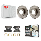Front Disc Brake Rotors And Ceramic Pads Kit For Kia Sedona Hyundai Entourage