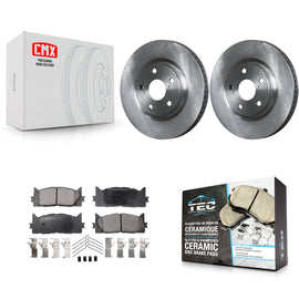 Front Brake Rotor And Ceramic Pad Kit For Toyota Camry Lexus ES350 Avalon ES300h