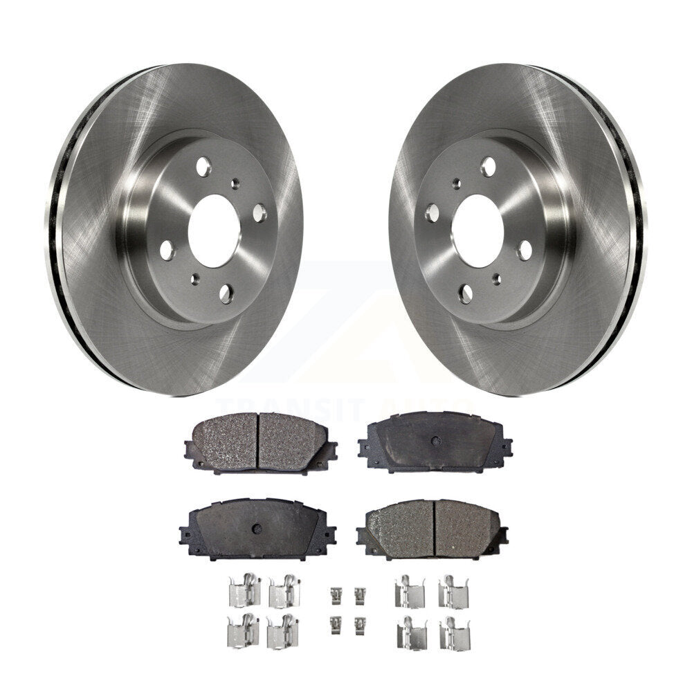 Front Disc Brake Rotors And Ceramic Pads Kit For Toyota Yaris Prius C Scion iQ