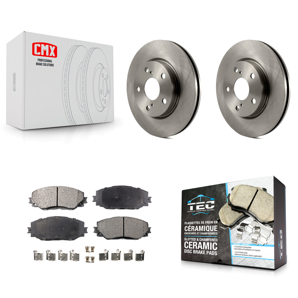 Front Brake Rotors Ceramic Pad Kit For Toyota RAV4 Scion xB Prius V Lexus HS250h
