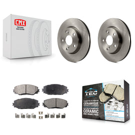 Front Brake Rotors Ceramic Pad Kit For Toyota RAV4 Scion xB Prius V Lexus HS250h