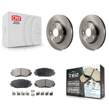 Front Brake Rotors Ceramic Pad Kit For Toyota RAV4 Scion xB Prius V Lexus HS250h