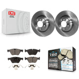 Front Disc Brake Rotors And Ceramic Pads Kit For BMW 330i 330xi X1