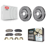 Front Disc Brake Rotor Ceramic Pad Kit For Honda CR-V Acura RDX Accord Crosstour