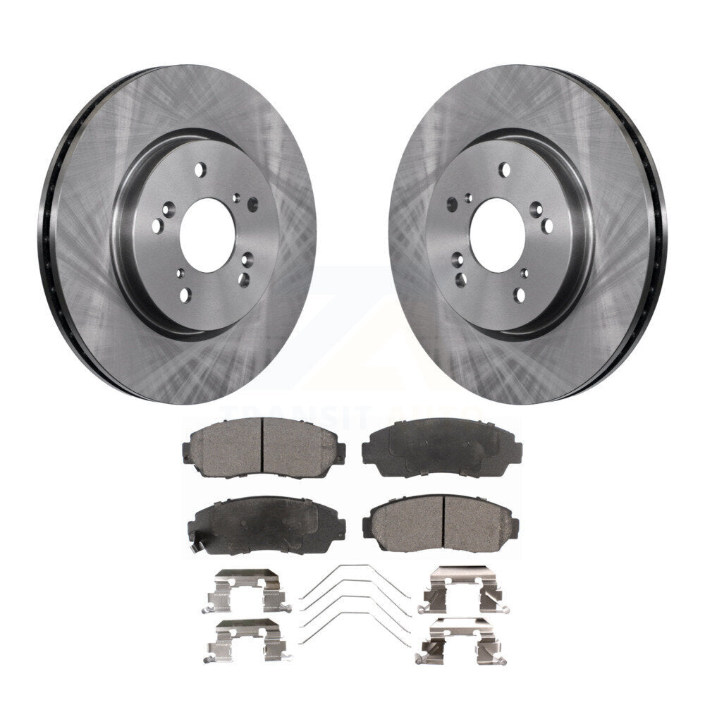 Front Disc Brake Rotors And Ceramic Pads Kit For Honda CR-V Crosstour Accord