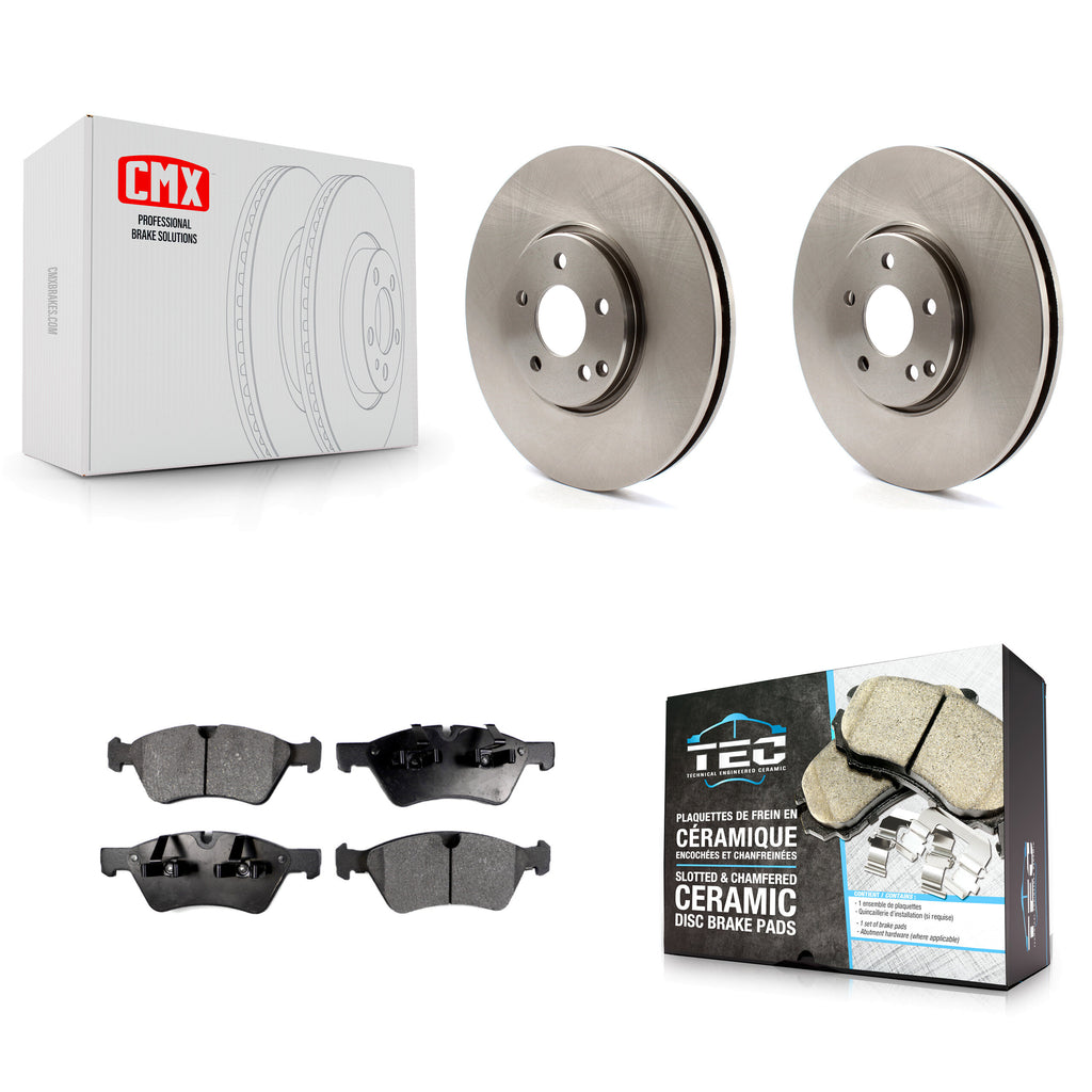 Front Disc Brake Rotors And Ceramic Pads Kit For Mercedes-Benz E550 E500 AWD