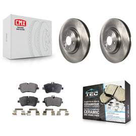 Front Disc Brake Rotors And Ceramic Pads Kit For Mercedes-Benz SLK280 C320
