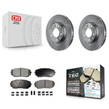 Front Disc Brake Rotors And Ceramic Pad Kit For Ford Edge Mazda CX-7 Lincoln MKX