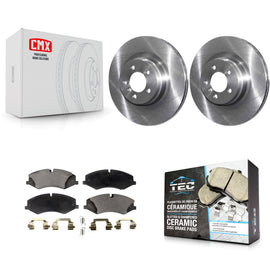 Front Brake Rotor Ceramic Pad Kit For 10-12 Land Rover Range Naturally Aspirated