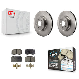 Front Disc Brake Rotors And Ceramic Pad Kit For Mercedes-Benz CLS550 CLS500 E550