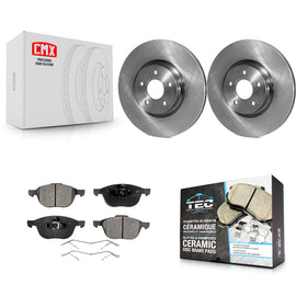 Front Brake Rotors Ceramic Pad Kit For 14 Ford Transit Connect 104.8