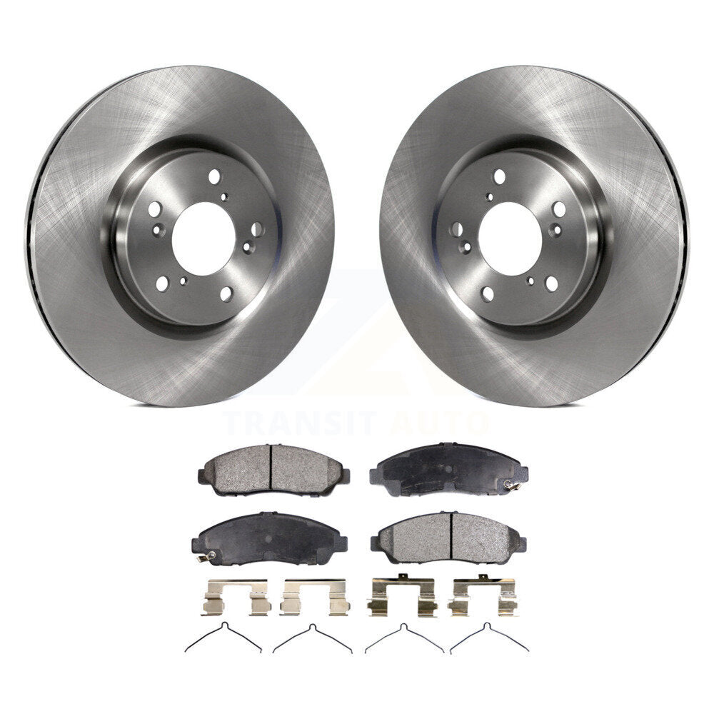 Front Disc Brake Rotors And Ceramic Pads Kit For Honda Pilot Acura MDX RLX ZDX