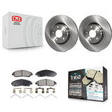Front Disc Brake Rotors And Ceramic Pads Kit For Honda Pilot Acura MDX RLX ZDX